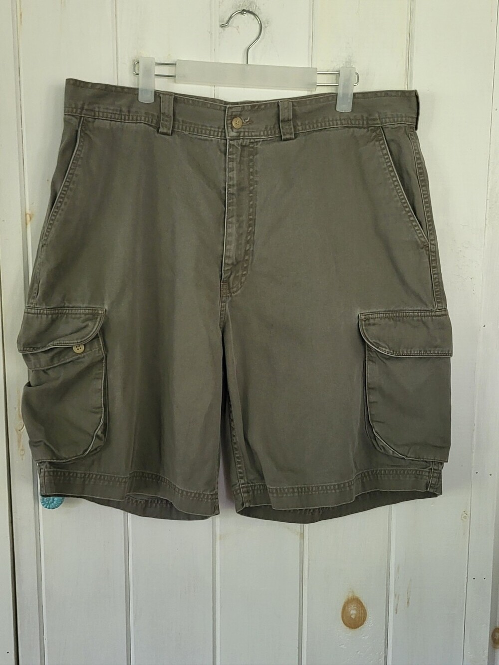 VTG 90's Mens Chino Cargo Button Pocket Shorts